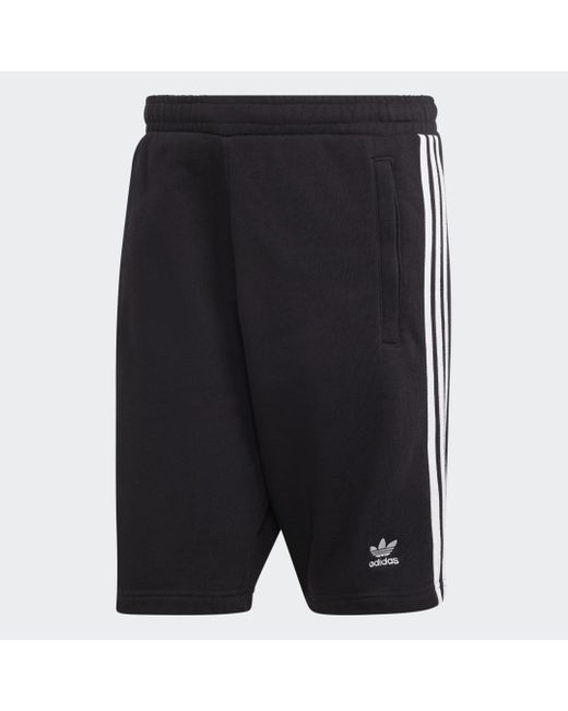 Adidas Black Adicolor Classics 3-stripes Sweat Shorts for men