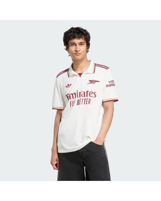 Adidas White Arsenal 25/26 Third Jersey for men
