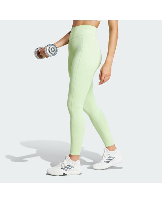 Leggings Optime Full-Length di Adidas in Green