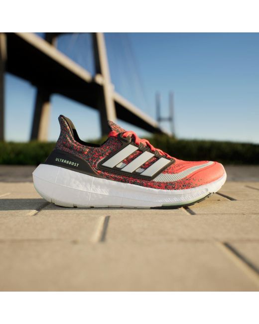 Adidas Red Ultraboost Light Shoes