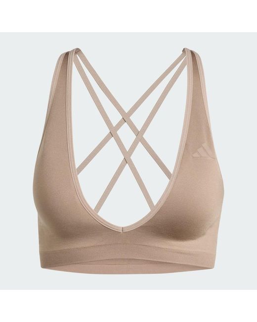 Adidas Natural Workout Essentials Knit Light Support Bra