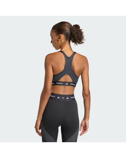Adidas Multicolor Techfit Workout Color Block Medium Support Bra