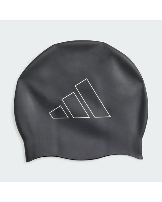 Adidas Gray Logo Swim Cap
