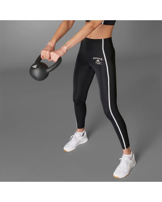 Adidas Black Optimé Heritage Full-Length Leggings