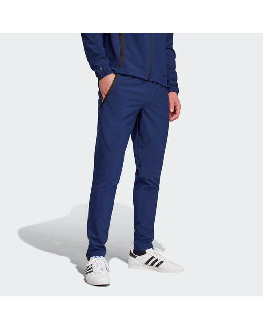 Adidas Blue Tiro 25 Competition Vis Tech Travel Pants for men