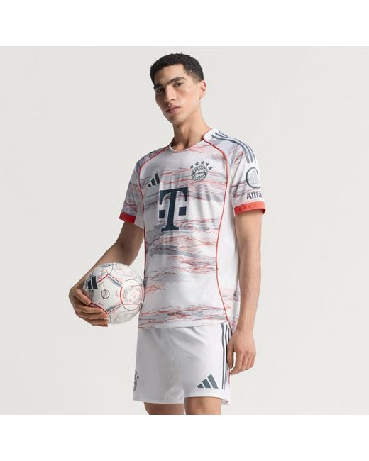 Adidas White Fc Bayern 25/26 Away Authentic Jersey for men