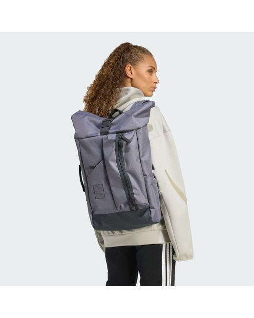 Adidas Black Utility Roll Top Rucksack