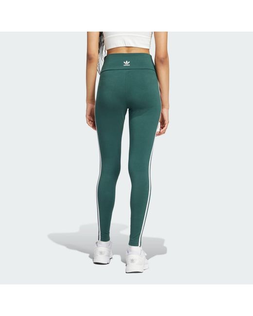 Adidas Green 3-Stripes Leggings