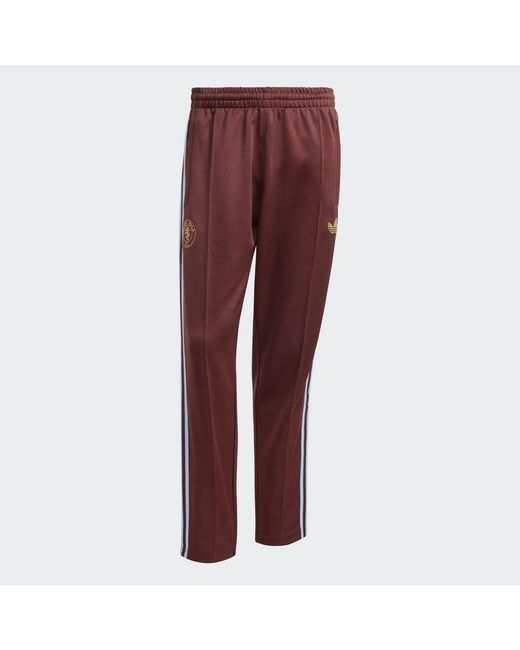 Adidas Red Aston Villa Fc Originals Track Pants for men