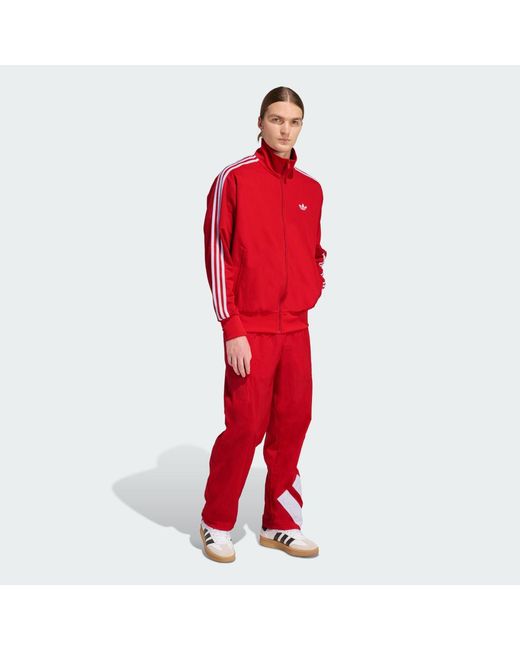Adidas Red Firebird Adicolor Mesh Tracktop for men