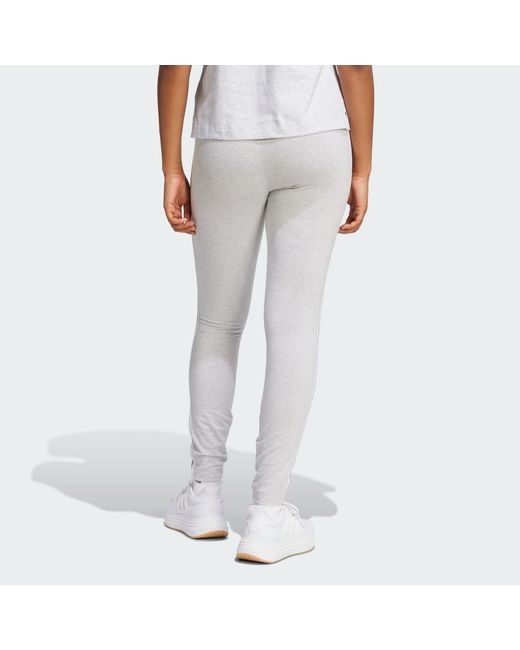 Adidas Gray Essentials Color Pop High-Waisted Leggings