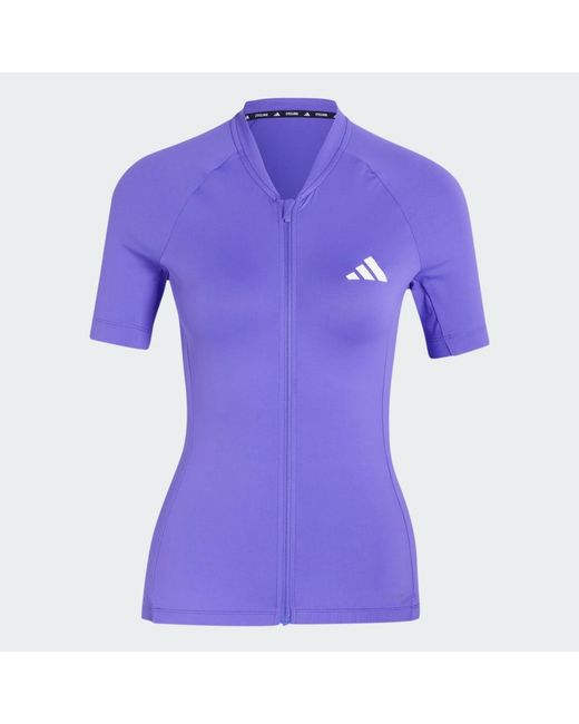 Adidas Purple Essentials Cycling Jersey