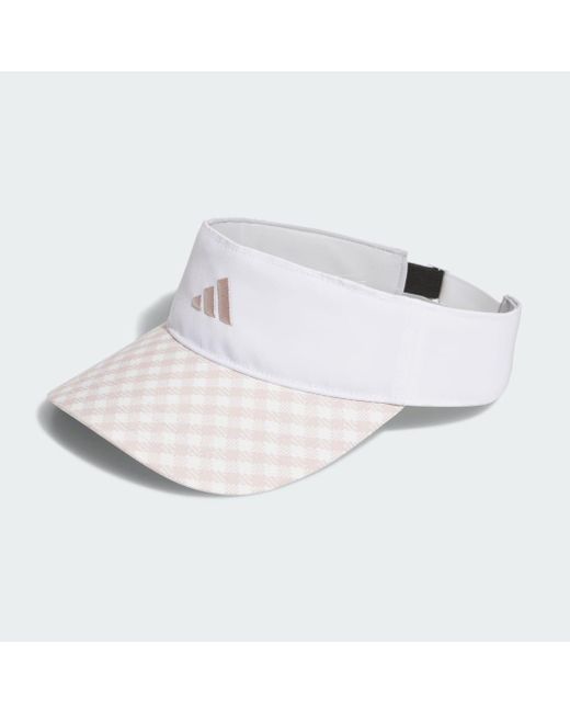 Adidas White Tour Gingham Visor