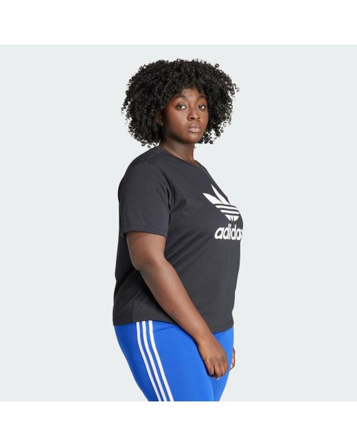 Adidas Originals Black Adicolor Trefoil Boxy T-shirt (plus Size)
