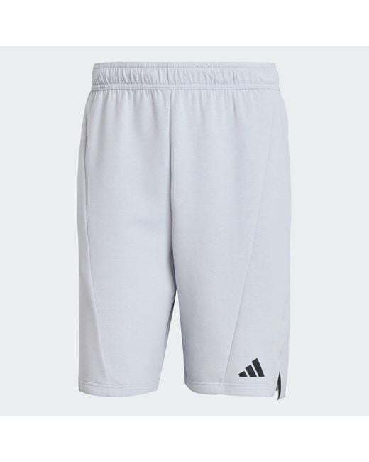Adidas Blue Designed For Training Knit Shorts for men