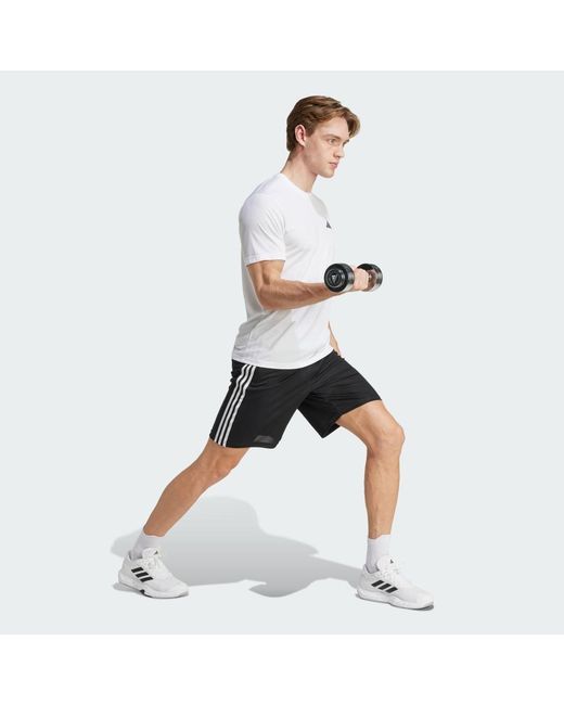 Adidas Black Big Tall Training Essentials Pique 3-stripes Training Shorts for men
