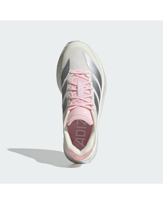 Adidas White Adizero Boston 13 Shoes