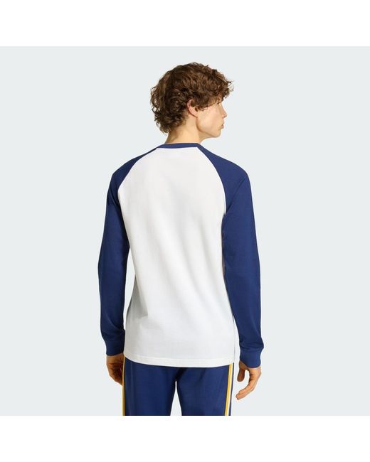 Adidas Blue Real Madrid Originals Long Sleeve T-Shirt for men