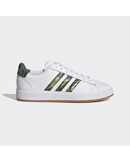 Adidas White Grand Court Cloudfoam Lifestyle Court Comfort Style Shoes
