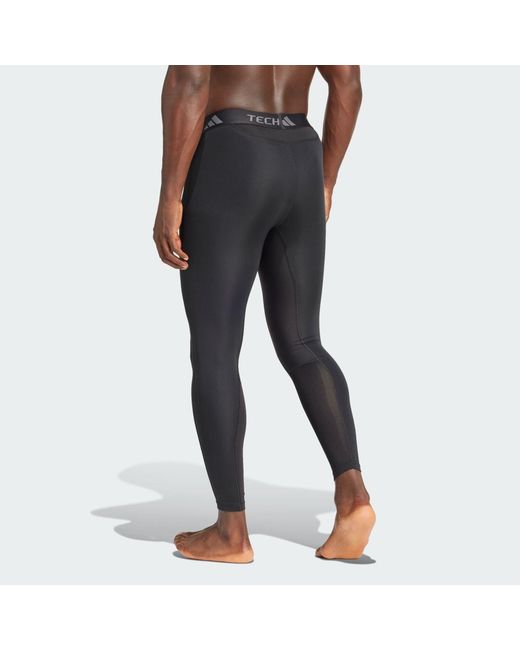Adidas Blue Techfit Compression Training Long Tights for men