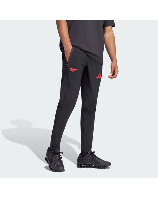 Adidas Black Arsenal Fc Tiro Travel Tracksuit Bottoms for men