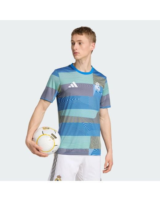 Adidas Blue Football Real Madrid 25/26 Pre-Match Jersey Jp4155 for men