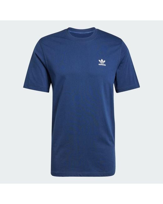 Adidas Blue Trefoil Essentials Tee for men