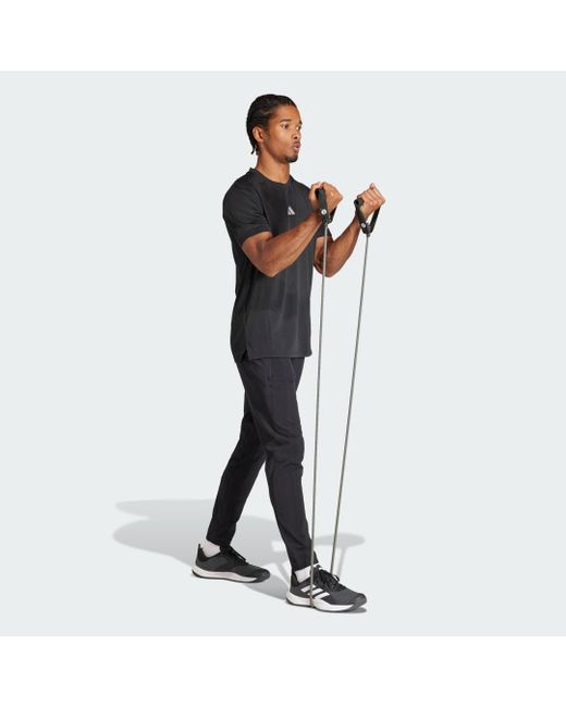 T-shirt Designed for Training HIIT Workout HEAT.RDY di Adidas Originals in Black da Uomo