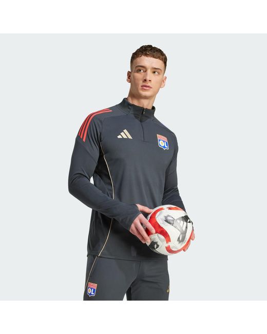 Adidas Blue Olympique Lyonnais Tiro 25 Competition Training Top for men