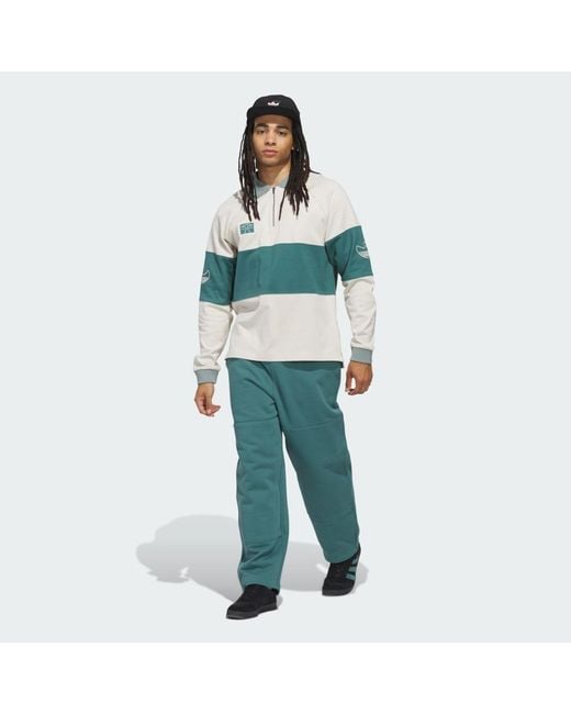 Adidas Green Shmoofoil Heavyweight Rugby Long Sleeve Shirt
