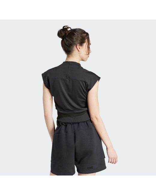 Adidas Black Z.n.e Short Sleeve T-shirt Woman