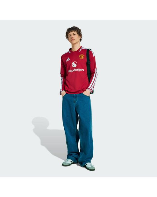 Adidas Red Manchester United 26/27 Home Jersey Long Sleeve for men
