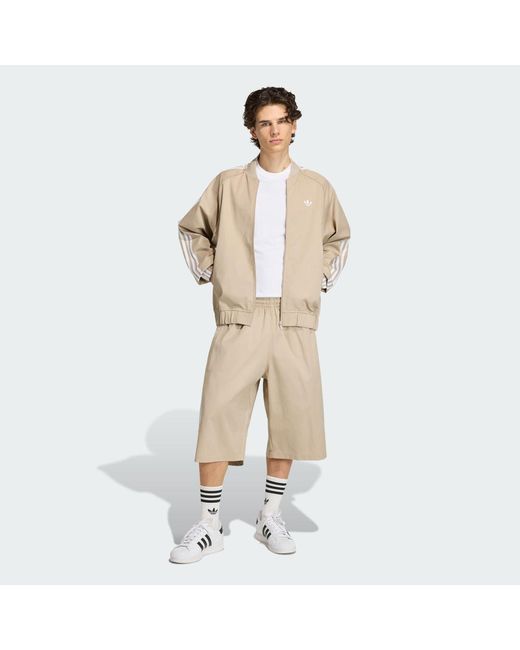 Adidas Originals Natural Adicolor Sst Cotton Twill Shorts for men