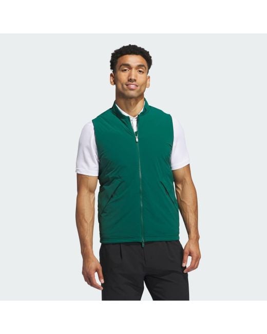 Adidas Green Ultimate365 Tour Frostguard Full-Zip Padded Vest for men