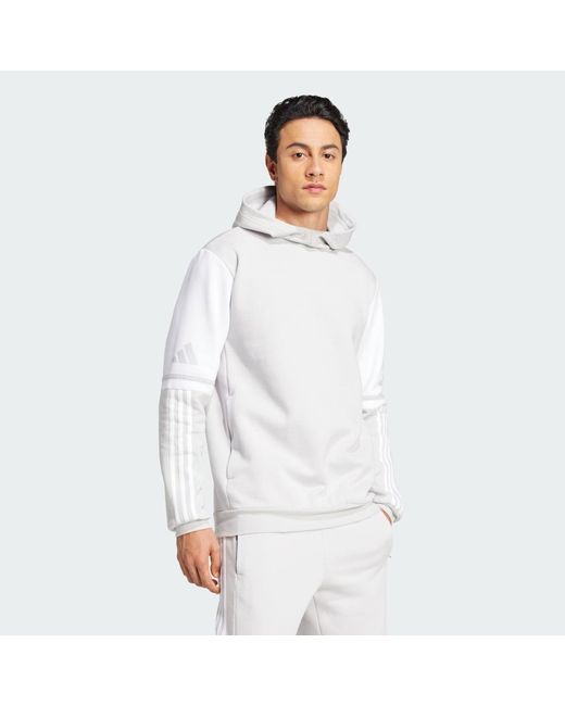 Adidas White Squadra 25 Sweat Hoodie for men