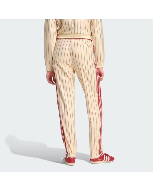 Adidas Orange Pinstripe Firebird Track Pant
