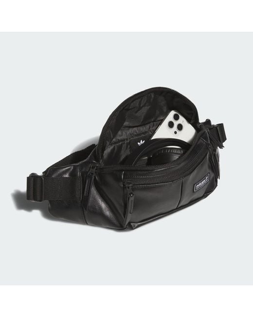 Adidas Black Skateboarding Vegan Leather Cross Body Bag