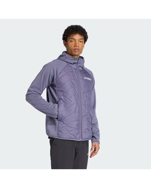 Giacca Ibrida Multiuso Terrex Climawarm Con Cappuccio E Isolamento di Adidas in Purple da Uomo