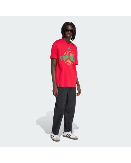 Adidas Originals Red Fifa World Cup 26 Portugal T-Shirt for men