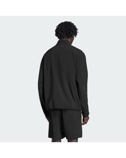 Adidas Black Sweatshirt Adidas Tech Trefoil Essentials Fz Hood Track Top for men