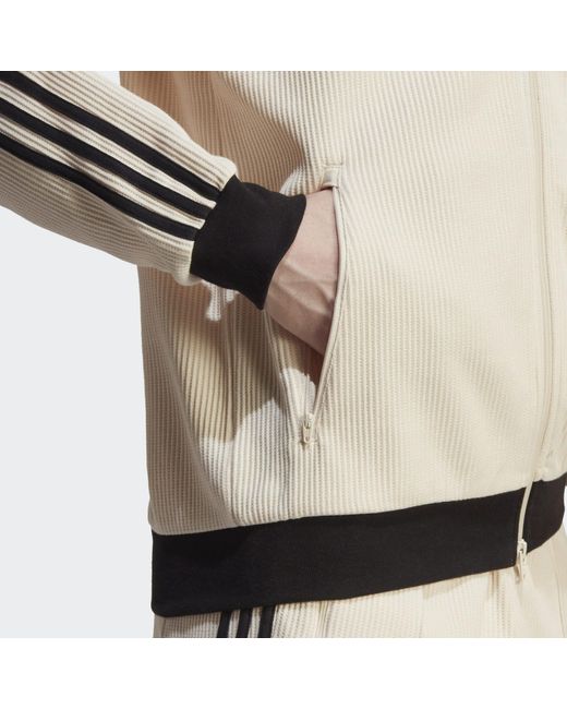 adidas Adicolor Classics Waffle Beckenbauer Track Top in Natural