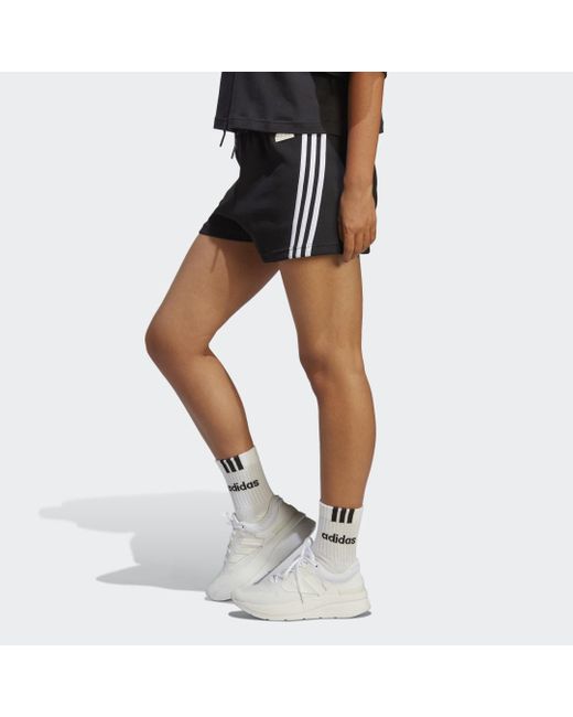 Adidas Black Future Icons 3-stripes Shorts