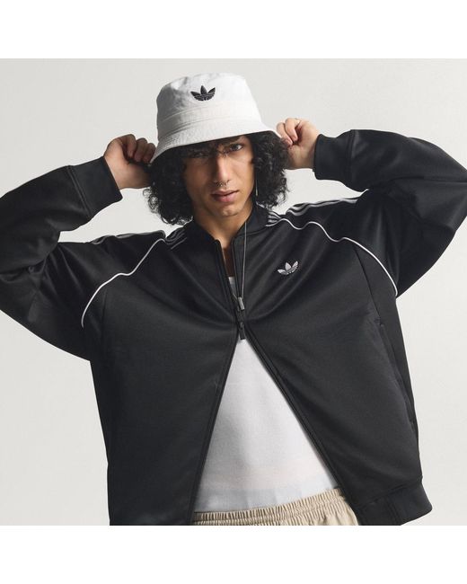 Adidas Black Sst Adicolor Classics Loose Track Top for men
