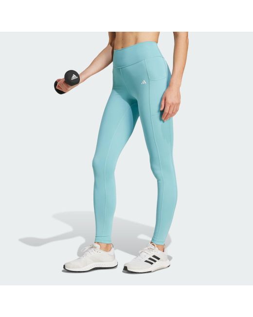 Leggings Optime Full-Length di Adidas in Blue
