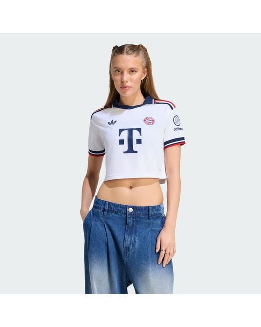 Adidas Blue Fc Bayern 26/27 Away Cropped Jersey