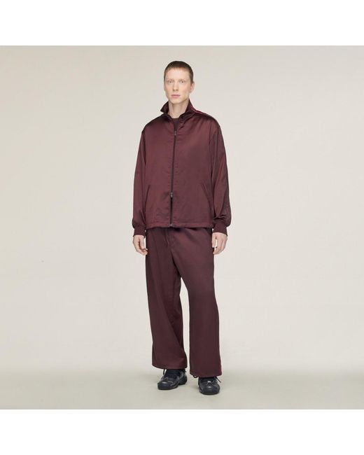 Adidas Red Y-3 Satin Gradient 3 Stripes Track Top