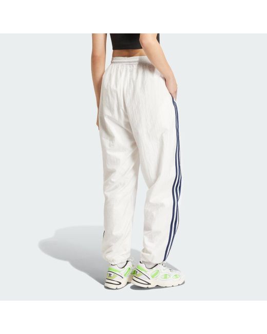 Adidas White Woven Balloon Trousers