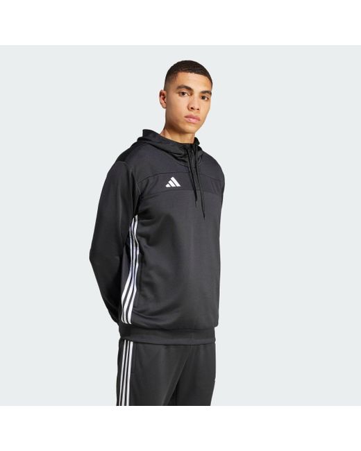 Adidas Black Tiro 25 Essentials Sweat Hoodie for men