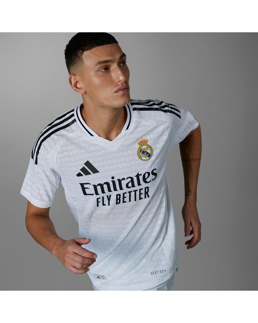 Adidas Gray Real Madrid 24/25 Home Authentic Jersey for men
