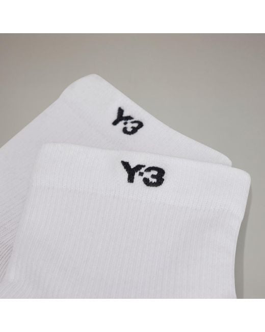 Adidas White Y-3 Classic Lo Socks